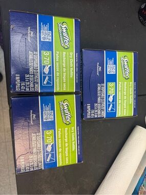 3 boxes Swiffer Professional Dry Cloth Refills